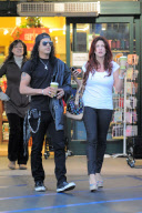 *EXCLUSIVE* Slash grabs a Coffee To Go with his Wife