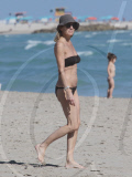 French TV STAR , Claire Chazal in Miami Beach with boyfriend during Christmas vacations