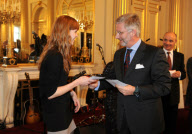 prince philippe gives the prizes of the Belgodyssée contest