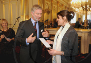prince philippe gives the prizes of the Belgodyssée contest