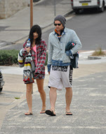 Joel Edgerton out with a friend in Sydney