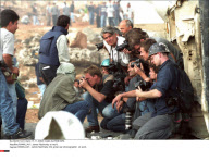 RAMALLAH : James Nachtwey at work.