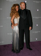Mel B and Stephen Belafonte attends The Cosmopolitan And Marquee Nightclub Celebrate New Year's Eve