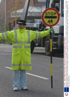 Nuneaton 'lollipop Lady' Beverley Kingston. Beverley Is A Campaigner For Having Camera's Fitted Into Lollipop Ladies Hats To Catch Speeding Motorists. ...pix Brian Bould With Story