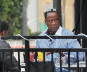 Conrad Murrary Seen Holding Sponge Bob Square Pants in Santa Monica