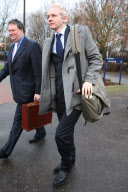 Founder of Wikileaks, Julian Assange at Belmarsh Magistrates court to attend an extradition hearing, London, Britain - 11 Jan 2011