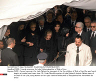 PARIS : Funeral ceremony for Leila Pahlavi,daughter of Shah of Iran :
