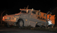 Runaway armoured 'Ranger' vehicle smashes into family home, Portland, Dorset - 11 Jan 2011