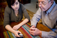Teens teach elderly how to use technology