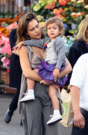 JESSICA ALBA shopping for flu medicine with daughter HONOR MARIE
