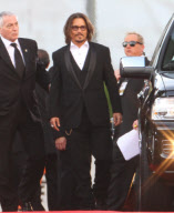 Johnny Depp arrives at the 68th Annual Golden Globe Awards
