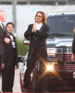 Johnny Depp arrives at the 68th Annual Golden Globe Awards