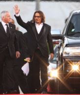 Johnny Depp arrives at the 68th Annual Golden Globe Awards