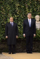 Italian Prime Minister Silvio Berlusconi receives Danilo Turk , President of Republic of Slovenia in Palazzo Madama, Rome, Italy - 18 Jan 2011