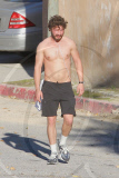 *EXCLUSIVE* Shia LaBeouf goes for a Shirtless Run