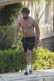 *EXCLUSIVE* Shia LaBeouf goes for a Shirtless Run