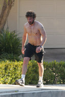 *EXCLUSIVE* Shia LaBeouf goes for a Shirtless Run