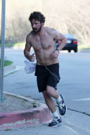 *EXCLUSIVE* Shia LaBeouf goes for a Shirtless Run