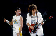 Queen in concert at Rasunda Football Stadium, Stockholm, Sweden - 07 Jun 1986