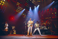 Queen in concert at Rasunda Football Stadium, Stockholm, Sweden - 07 Jun 1986