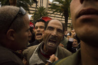 Tunisians protest at the RCD headquarters