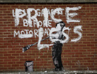 Banksy graffiti over the years, UK