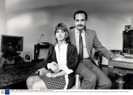 Ibrahim Moussa Film Producer Is Pictured With His Wife Actress Nastassja Kinski (divorced 1992) In Their Rome Office.