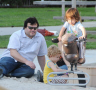 Jack Black and family at the Coldwater Canyon Park, Los Angeles, America - 17 Jan 2011