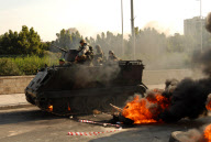 Protests against formation of Hezbollah government, Beirut, Lebanon - 25 Jan 2011