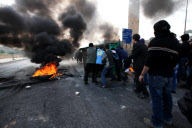 Protests against formation of Hezbollah government, Beirut, Lebanon - 25 Jan 2011