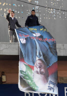 Protests against formation of Hezbollah government, Beirut, Lebanon - 25 Jan 2011