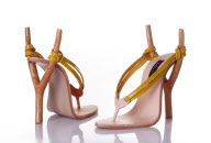 Bizarre high heel shoes by artist Kobi Levi, Tel Aviv, Israel - Sep 2010