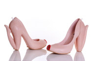 Bizarre high heel shoes by artist Kobi Levi, Tel Aviv, Israel - Sep 2010