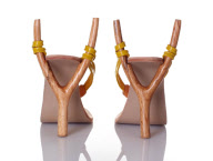 Bizarre high heel shoes by artist Kobi Levi, Tel Aviv, Israel - Sep 2010