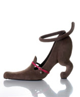 Bizarre high heel shoes by artist Kobi Levi, Tel Aviv, Israel - Sep 2010