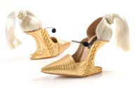 Bizarre high heel shoes by artist Kobi Levi, Tel Aviv, Israel - 12 Jan 2011