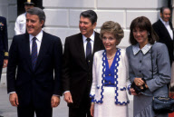 Reagan Meets with Brian Mulroney