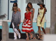 Dannii Minogue and Twiggy in Miami Beach shooting commercial.
