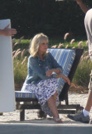 Danii Minogue and modeils in Miami Bech during shotting day