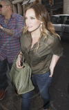 Hillary Duff arrivies at the Costes Hotel in Paris.
