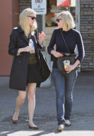 KIRSTEN DUNST seen leaving Sharky's restaurant where she had lunch with a gal pal