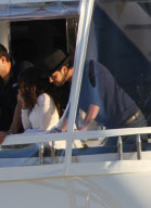 Eva Longoria and boyfriend Eduardo Cruz hopping on a yacht in Miami.