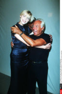 USA<LE COUTURIER GIORGIO ARMANI ET LA TOP MODEL NAJDA AUERMANN