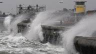 Gale force winds and waves batter Southsea seafront, Portsmouth, Britain - 05 Feb 2011