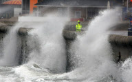 Gale force winds and waves batter Southsea seafront, Portsmouth, Britain - 05 Feb 2011