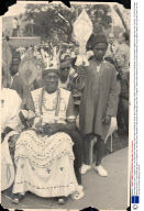 Royal State Visit (tour) To Nigeria Jan- Feb 1956 Queen Elizabeth Ii And Duke Of Edinburgh Royal Visit To Nigeria. Queen Holds Invesiture At The House Of Assembly. Enugu Eastern Nigeria His Highness Olosi The 2nd. The Obi Of Ohitsha Wearing A Gold Cr