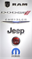 The logo for Chrysler brands on display at the Chicago Auto Show