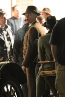 LEONARDO DICAPRIO filming scenes for his latest movie ''J. Edgar'' with director CLINT EASTWOOD