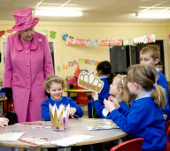 Queen Elizabeth II visits King's Court First School, Old Windsor, Britain - 17 Feb 2011