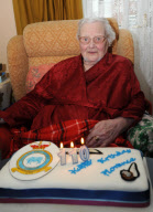 Florence Green, the UK's last surviving female World War I veteran, celebrates 110th birthday, Kings Lynn, Norfolk, Britain - 18 Feb 2011